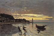 Claude Monet Towing of a Boat at Honfleur oil painting artist
